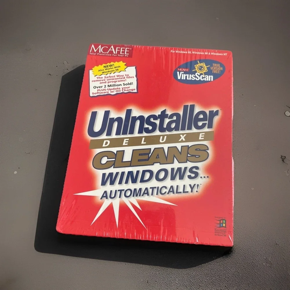 McAfee Uninstaller Deluxe Cleans Windows Automatically Windows 95/98 New Sealed